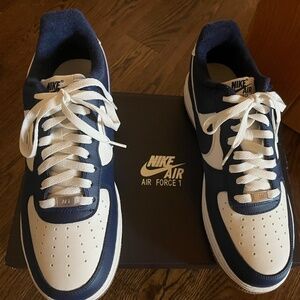 Nike Air Force 1 Low ‘07 LV8 Men Size 10 Sail/Midnight Navy NIB